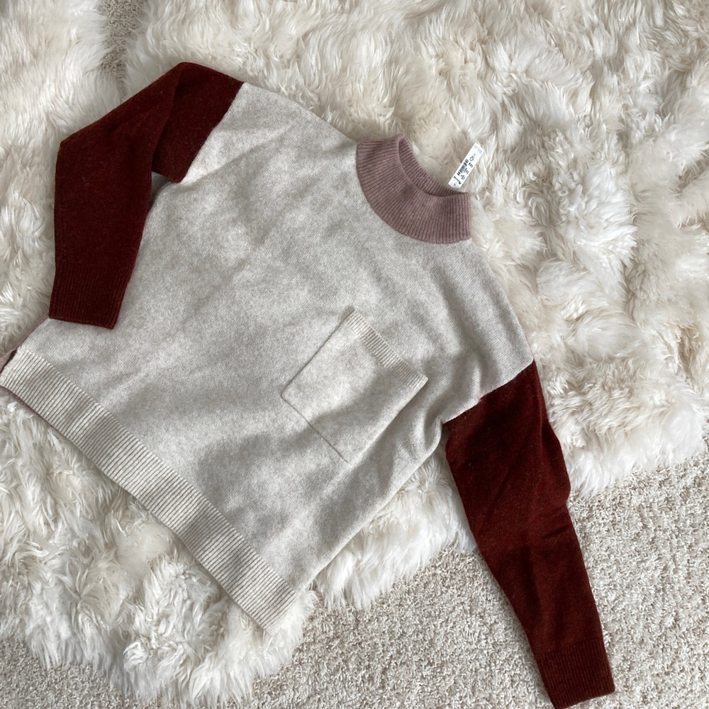 NWT madewell redmond mockneck pocket sweater XS